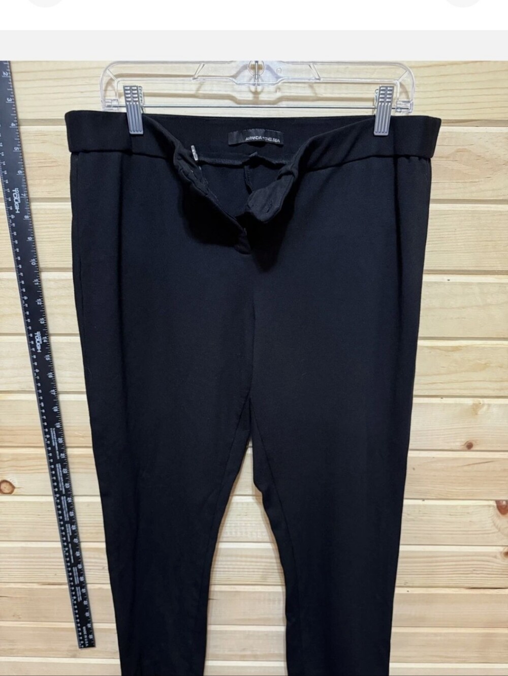 Amanda + Chelsea Black Straight Leg Ankle Dress Pants Size 14 NWOT #0252*